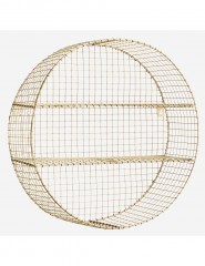 ROUND BRASS WIRE SHELF 